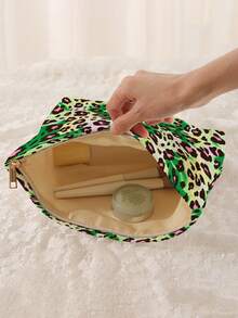 1pc Portable Cosmetic Storage Bag Animal Pattern Double-Sided Print Travel Zipper Makeup Bag Multi-Functional Toiletries Organizer - Multicolor - View 2