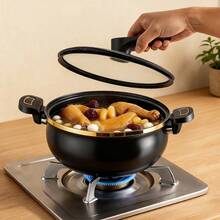 Large Capacity Stew Pot Stock Pot Stew Pot With Lock Iid For Braising Soups - View 7