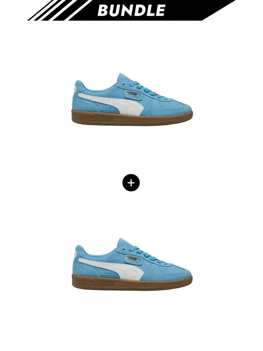 Puma [حزمة] أحذية رياضية بوما باليرمو للرجال زرقاء 396463 X 2 - أزرق + أزرق - مشاهدة 1