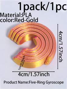 1 chiếc nhẫn xoay giảm căng thẳng in 3D độc đáo, quà tặng vui nhộn cho người lớn - Được làm từ chất liệu PLA, con quay mini sáng tạo với thiết kế con quay hồi chuyển, thích hợp cho văn phòng và chơi game, quà tặng hoàn hảo cho các bữa tiệc. - Nhiều màu - Xem 13