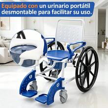 Silla De Ruedas 4 En 1 Para Multifuncional Con Freno De Mano - Azul - Ver 4