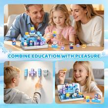 35pcs Magnetic Building Blocks - Snow Forest Theme - DIY Ice And Snow World, Travel Portable Set, Children's Snow House Shape Assembly, Creative Play Toys For Boys And Girls, STEM Sensory Construction - Multicolor - View 6