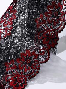 4pcs Women's Seamless Two-Tone Lace Patchwork Adjustable Waist Plus Size Sexy Panties, Elastic Breathable Comfortable Skin-Friendly Underwear - Multicolor - View 7