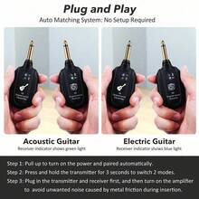Audio Transmitter And Receiver Guitar System Guitar Transmitter And Receiver For Electric Guitar Wireless Pickup Wireless Transceiver - Black - View 9