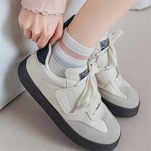 1/3/6 Pairs Women's Colorful Cute Striped Mid-Calf Socks, White Sports Socks, Soft And Breathable, Suitable For Summer And Autumn Daily Wear - Multicolor - View 5