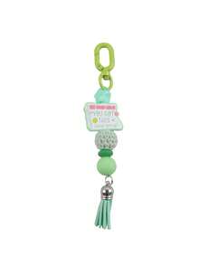 Macaron Inspirational Beaded Keychain, Handmade Woven Beads Tassel Bag Charm, Positive Slogan Backpack Pendant, Graduation Gift - 2829 - View 12