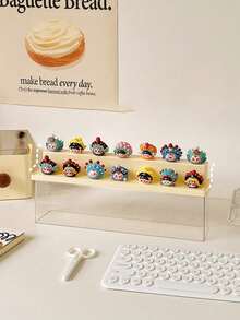 1pc Multi-Layer Acrylic Display Box, Suitable For Solid Color Dust-Proof Storage Rack And Desktop Organization, Also Suitable For Doll Collection (Transparent Display Box) Halloween, Christmas, Soft, Wedding, College Essentials, Autumn Decor, Pumpkin, Home Decor - Multicolor - View 4