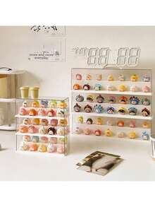 1pc Multi-Layer Acrylic Display Box, Suitable For Solid Color Dust-Proof Storage Rack And Desktop Organization, Also Suitable For Doll Collection (Transparent Display Box) Halloween, Christmas, Soft, Wedding, College Essentials, Autumn Decor, Pumpkin, Home Decor - Multicolor - View 12