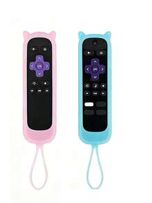 Funda protectora de silicona brillante para control remoto, soporte de almacenamiento para control remoto, carcasa protectora de control remoto con luz nocturna, apta para control remoto de TV /control remoto simple/control remoto por voz, funda protectora de silicona, batería no incluida, caja de almacenamiento, decoración de habitación - A - Ver 13