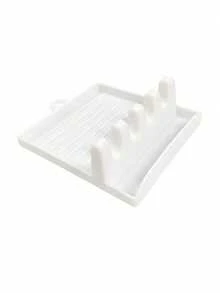 Soporte de utensilios de cocina de silicona con almohadilla de goteo - Organizador todo en uno para cucharas, espátulas, tapas y herramientas de cocina - Accesorio de cocina resistente al calor y antideslizante - tapete de espátula - Ver 12