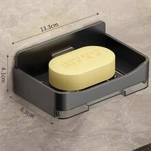 1/3pcs Soap Box Storage Rack, No-Drill Wall-Mounted Bathroom Soap Holder With Drainage, Soap Rack - Multicolor - View 8