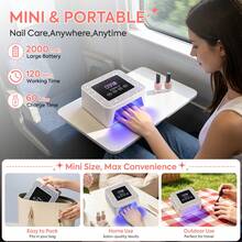 Mini UV LED Nail Dryer 21 Beads USB Nail Light 4 Timing Setting Square Screen Fast Cure All Gel Polish For Manicure - Multicolor - View 6