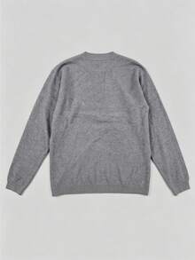 Sweater Leher Bulat Bordir Huruf Musim Gugur/Dingin Wanita Terbaru, Pakaian Kasual Serbaguna untuk Sehari-hari di Musim Gugur - Grey - View 5