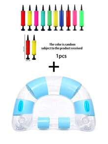 2pcs Inflatable Pool Floating Ball Chair Set For Adults, With Drink And Phone Holder, Durable Louver-Style Floating Lounge Chair, Inflatable Floating Hammock Water Float, Beach Sunbathing Float - Multicolor - View 13