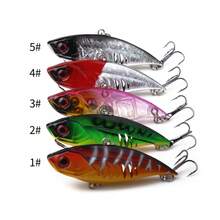 1pc 6.5cm/10.5g Hard Bait VIB Sinking Rattle Lure 3D Eyes Artificial Fish Bait Long Cast Fishing Accessory - Multicolor - View 3
