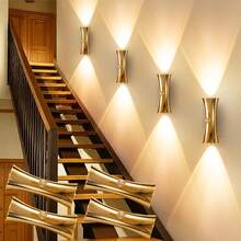Smart LED Wall Light, 3-Color Adjustable, With Motion Sensor, Indoor Magnetic LED Sensor Wall Light, Battery Powered, Adjustable Color Temperature, USB Rechargeable Night Light, Wireless Magnetic Wall Light, Suitable For Hallway, Bathroom, Bedroom - Hourglass Design [upgraded Version] - View 2