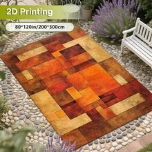 Cashmere-Like Multi-Pastel Fragmented Slanted Rectangular Translucent Color Block Collage Pattern Printed Outdoor Area Rug, Exquisite Cozy Carpets In Diverse Styles. Suitable For Home, Outdoor, Malls & Cafes, Machine Washable, Various Sizes Available - A - View 4