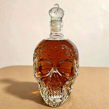 Skull Vodka Bottle, Brandy Bottle Suitable For Halloween Or As Living Room Decor - Clear - View 5