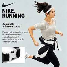 Nike Waist Bag Marathon Cycling Portable Sports Bag Reflective Night Running Bag Black - Black - Black Reflective Stripes - View 4