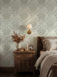 ihomeli Damask Wallpaper Self-Adhesive Wallpaper Rococo Baroque Peel And Stick Removable Wallpaper Removable Wallpaper Home Decor Wall Art Wall Decor Room Decor - Multicolor - View 7