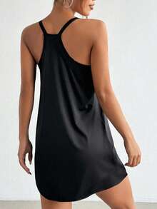 Women's Tennis Skirt Summer New Style Women's Sports Dress, With Pockets, Solid Color Minimalist Elegant Sports Style - Black - View 6