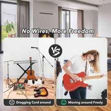 Audio Transmitter And Receiver Guitar System Guitar Transmitter And Receiver For Electric Guitar Wireless Pickup Wireless Transceiver - Black - View 4