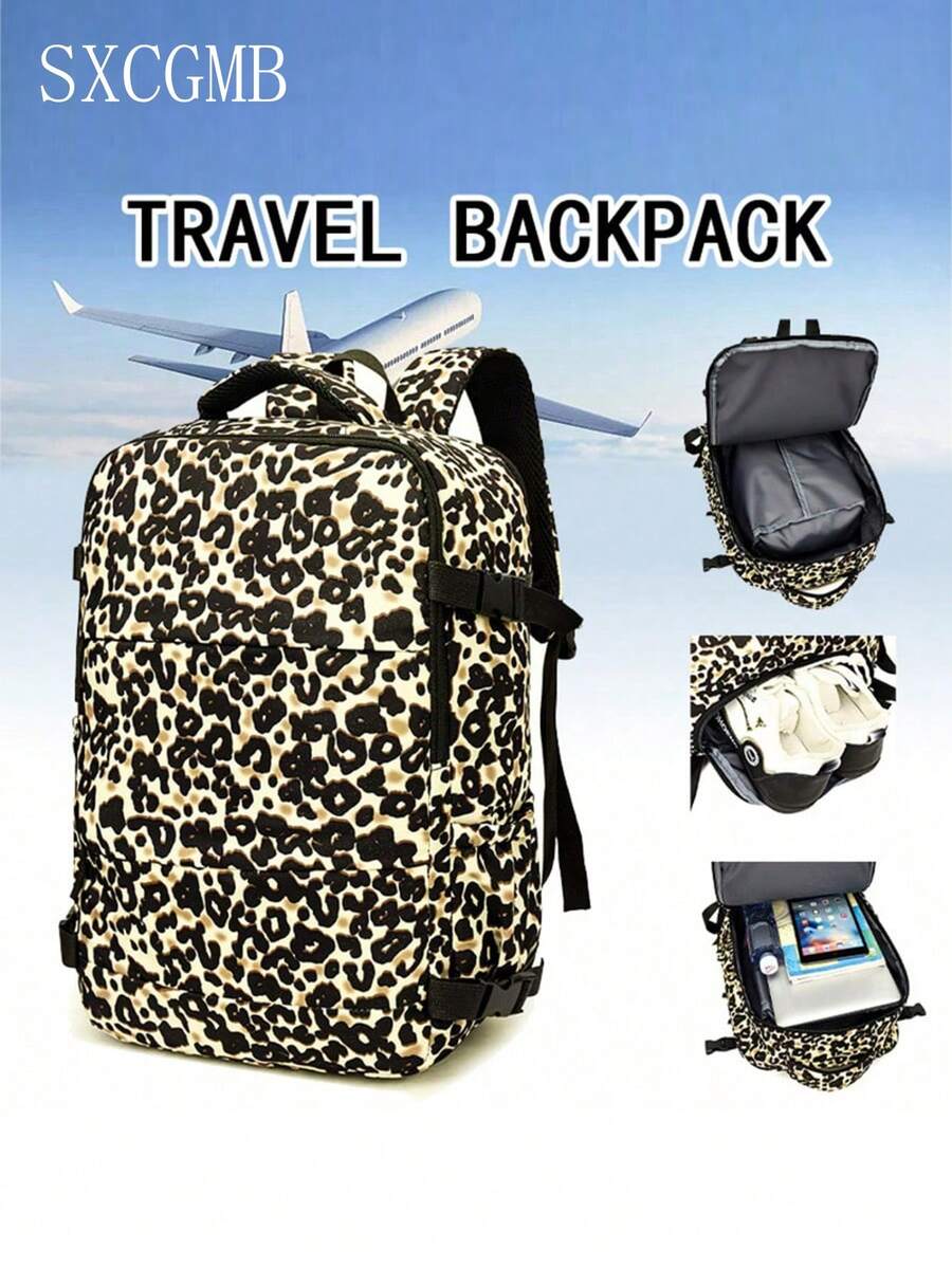 Large Capacity Casual Backpack With Multiple Pockets, Laptop Compartment, Shoe Compartment, Breathable And Easy To Clean, Travel Bag - Multicolor - View 1
