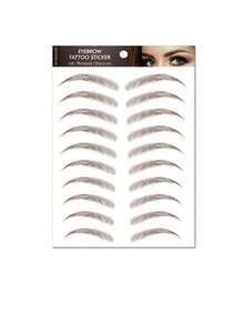 1/2 Pcs Natural-Looking Realistic BrownEyebrow Temporary TattooStickers - Easy ApplyDisposable - Brown - View 11