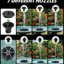 OEM Solar Powered Floating Bird Bath Fountain Pump With Color Changing LED Lights, Outdoor Solar Water Feature Fountain For Garden Pond Lawn Landscape Decoration - White Panel Colorful Lights - View 3