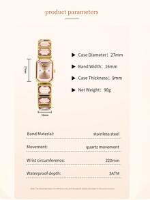 VA VA VOOM Romantic Ladies Rhinestone Watch,Shiny Stainless Steel Strap, Bracelet Style Luxury Women's Watch,Dating&Party Wear,Best Gift For Girlfriends&Mothers - Bracelet Style Watch - View 11