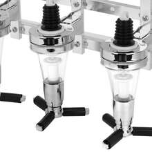 3 To 6 BOTTLE WALL MOUNTED & ROTARY STAND DRINK OPTIC DISPENSER PARTY BAR BUTLER - Silver, 3-bottle - View 6