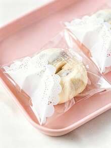 50/5pcs Reusable Lace Edge Baking Packaging Bags, Suitable For Wedding Gifts, Birthday Candy, Snacks, Pastries, Plastic Small Gift Bags, Suitable For Business, Restaurant, Home, Baking Tools, Kitchen Accessories, Teacher Gifts, Holidays, School - Multicolor - View 7