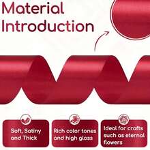 2 Rolls Burgundy Satin Ribbon, (1.57 Inch + 1 Inch Wide), 900 Inch Long, Satin Ribbon For Cake, Candy Box Packaging Decoration, Wedding Handmade Rose Hair Clip Ribbon, Valentine's Day, Mother's Day, Christmas Decoration Bow Ribbon Gift Decoration Ribbon - 2pcs wine red - View 4