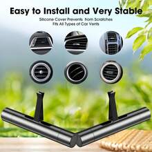 Car Aromatherapy Diffuser, Car Aromatherapy Diffuser Air Vent Clip, Suitable For Essential Oils, Universal Car Fragrance Decoration Accessory Gift (6pcs Reed Diffuser Sticks) - 1PCS+6 Sticks - 查看 5