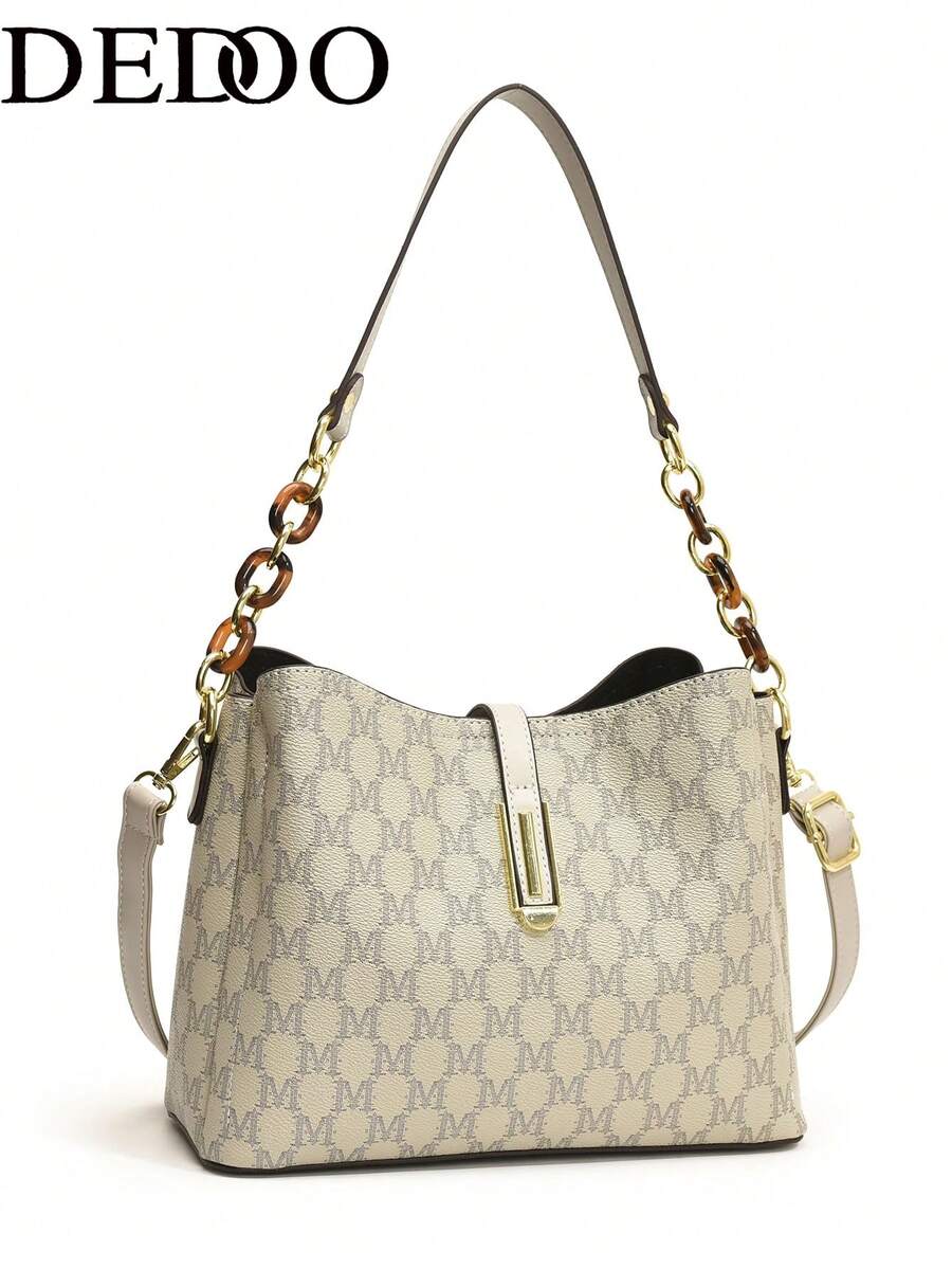 Sac à main/sac bandoulière de grande capacité de style européen classique de luxe pour femmes d'âge moyen et âgées, automne/hiver (sac cadeau inclus)