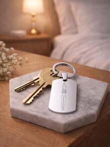 Photo Engraved Keychain: Personalized Valentine's Day Gift Set - Multicolor - View 5