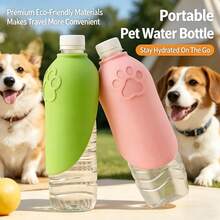 1pc Foldable Silicone Pet Water Bottle, Portable Travel Drinking Bowl, Suitable For Dogs And Cats, Leak-Proof Easy To Clean Outdoor Accessory, Perfect For Hiking And Camping - Multicolor - View 12