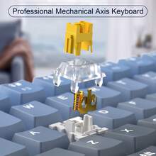 Magegee Star61 60% Mechanical Gaming Keyboard (1-Pack), Blue Gradient Mixed-Color Keycaps, Yellow Switch, Detachable Type-C Cable Mini Keyboard, Blue Backlighting, For Windows/PC/Laptops (Blue Gradient: Yellow Switch) - Blue Gradient (Yellow Switch) - View 3