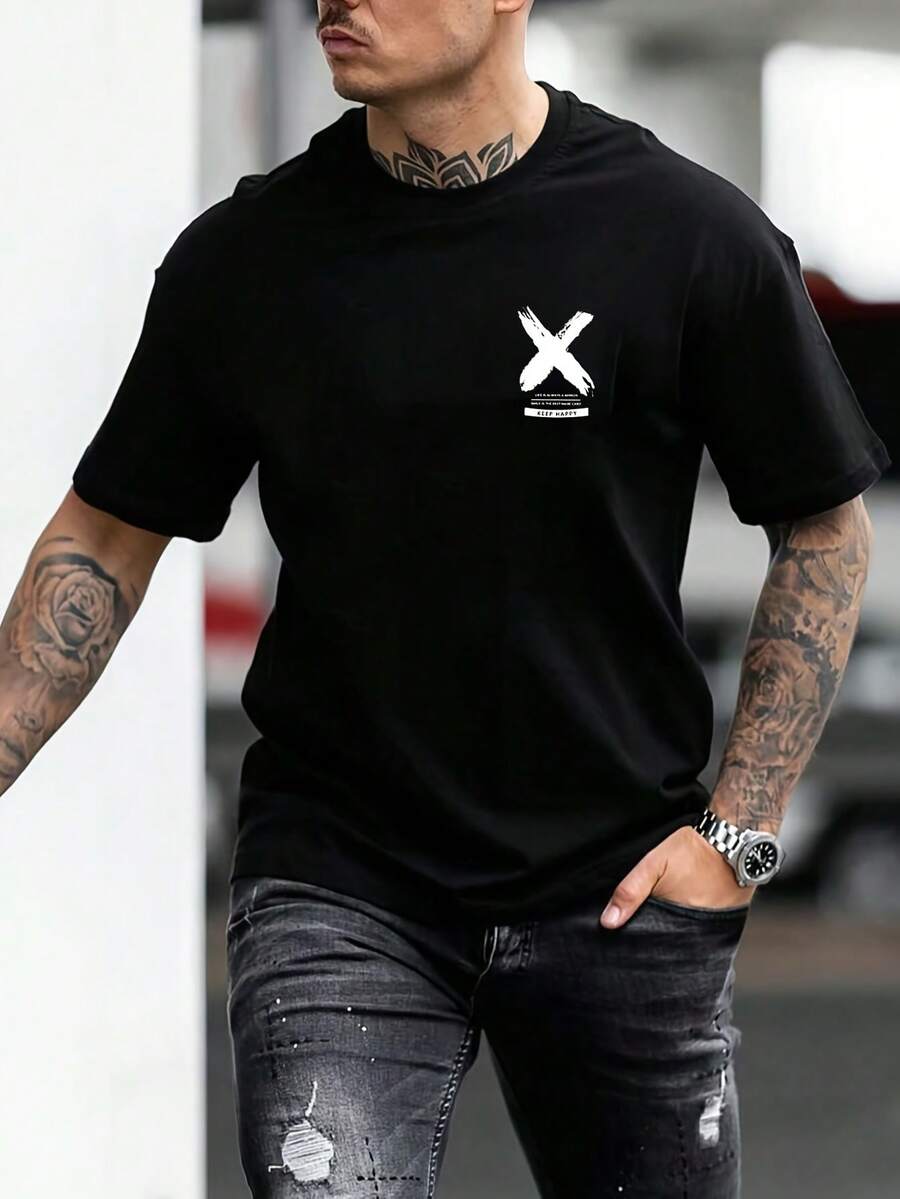 Men's Heavyweight 100% Cotton - 黑色 - 查看 1