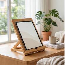 1PC Minimalist Adjustable Tablet Stand, Kitchen Cookbook Holder, Reading Stand, Desktop Tablet Support, Book & Sheet Music Holder, Multi-Function Slouchy Reading Rack, Desktop Phone & Tablet Universal Storage Rack. - Multicolor - View 3