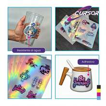 Holographic Adhesive Vinyl A4 20 Sheets Inkjet Printable Cursor - A4 - View 7