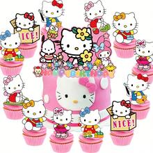 New Pink KT Cat Cake Topper Birthday Party Decoration Kitty Cake Topper Party Supplies - View 8