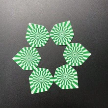 Easytoday 新款 60件/組 標準 6款飛鏢翼片,每款 10件,PET材質,多種花紋,飛鏢配件 - 彩色 - 查看 5