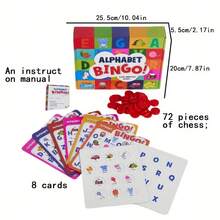 「Letter Bingo」桌遊卡牌盒 / 適合 2 人或更多玩家 / 聖誕節及其他節日與親友聚會的完美選擇 / 派對與聚會必備 / 建議 14 歲以上使用 / 絕佳禮物 - 彩色 - 查看 4