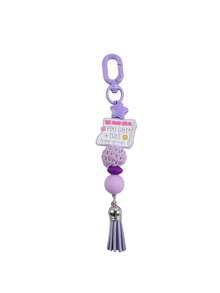 Macaron Inspirational Beaded Keychain, Handmade Woven Beads Tassel Bag Charm, Positive Slogan Backpack Pendant, Graduation Gift - 2829 - View 16