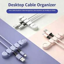 1pc Cute Bear Cable Organizer Box, Desktop Cable Management Holder ...