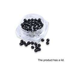 Mini Beaded Nail Art Decor, Black Resin Mini Beads, Large And Small Black Pearls, Y2K Punk Nail Art Design Nail Decoration, DIY Nail Salon Decor Accessories And Nail Supplies - Multicolor - View 11