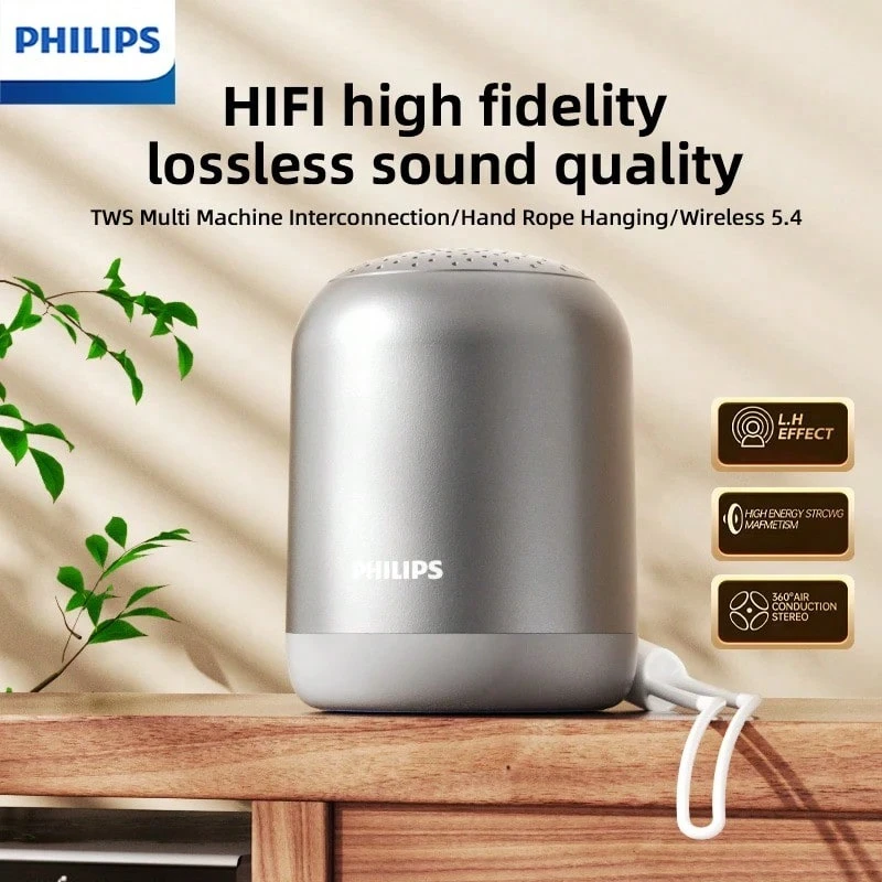 Philips TAS1110 無線藍牙喇叭 HiFi 多機互連 TWS 便攜式戶外露營重低音喇叭 送禮首選 - 查看 1
