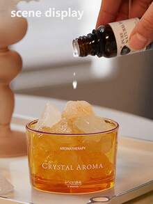 Natural Crystal Crushed Stone Aromatherapy Stone, Raw Mineral Crystal Diffuser Stone, Mineral Decorative Ornament, Symbolizing Good Luck And Health, Suitable For Daily Wear And Gifting - Apricot - View 5