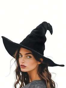 Women's Velvet Witch Hat With Organza Bow Decoration, Halloween Cosplay Costume Accessory - One Size Fits All * Random - View 7